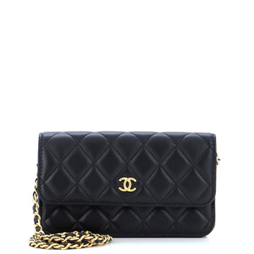 Chanel Pearl Crush Flap Phone Holder with Chain Quilted Lambskin