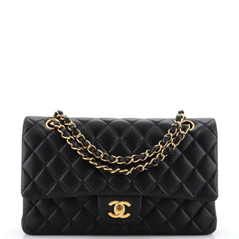 Chanel Classic Double Flap Bag Quilted Caviar Medium