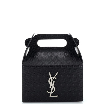 Saint Laurent Take-Away Box Bag Monogram All Over Leather