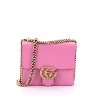 Gucci Marmont Chain Shoulder Bag Leather Small Pink 2550701