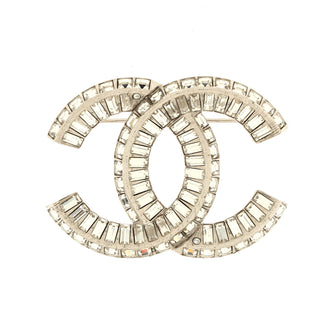 Chanel CC Brooch Metal with Crystals