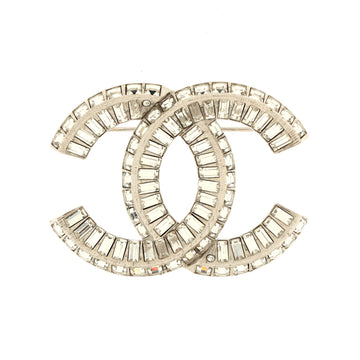 Chanel CC Brooch Metal with Crystals