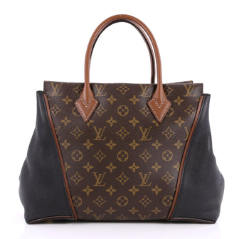 W Tote Monogram Canvas and Leather PM