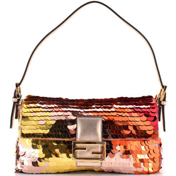 Fendi Baguette 1997 Bag Sequin Embellished Satin Medium