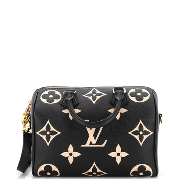 Louis Vuitton Speedy Bandouliere Bag Bicolor Monogram Empreinte Giant 25