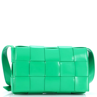 Bottega Veneta Cassette Crossbody Bag Maxi Intrecciato Patent