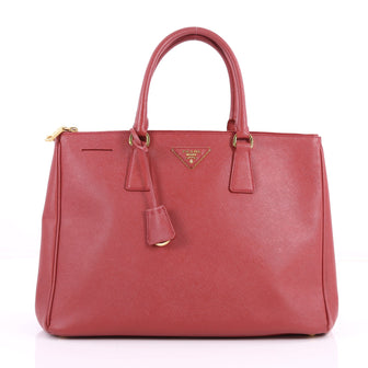 Prada Double Zip Lux Tote Saffiano Leather Large Red 2551501