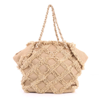Chanel Nature Tote Quilted Tweed Brown 2551502