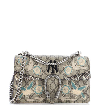 Gucci MLB Dionysus Bag Embroidered GG Coated Canvas with Python Small