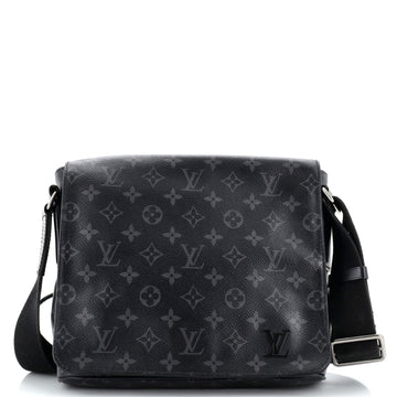 Louis Vuitton District Messenger Bag Monogram Eclipse Canvas PM