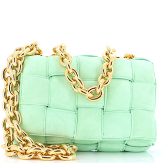 Bottega Veneta Cassette Chain Crossbody Bag Padded Maxi Intrecciato Leather