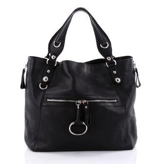 Gucci Icon Bit Zip Tote Leather Large Black 2552403
