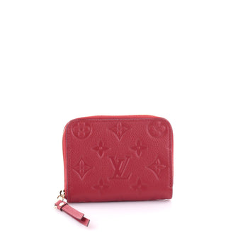 Louis Vuitton Zippy Coin Purse Monogram Empreinte Leather Red  2552405