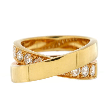 Cartier Paris Nouvelle Vague Crossover Ring 18K Yellow Gold with Diamonds