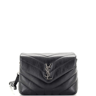 Saint Laurent Loulou Shoulder Bag Matelasse Chevron Leather Toy