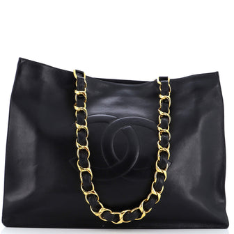Chanel Vintage CC Chain Tote Lambskin XL