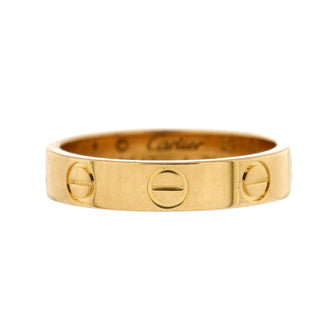 Cartier Love Wedding Band Ring 18K Yellow Gold
