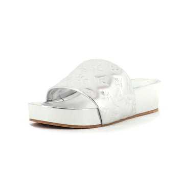 Louis Vuitton Women's Jumbo Flatform Mule Sandals Monogram Embossed Lambskin