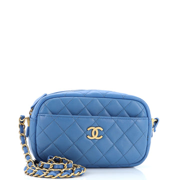 Chanel Camera Case Bag Quilted Lambskin Mini