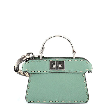 Fendi Maxi Handle Selleria Peekaboo Bag Leather with Python Nano