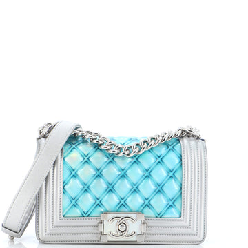 Chanel Boy Flap Bag Quilted Holographic PVC Small