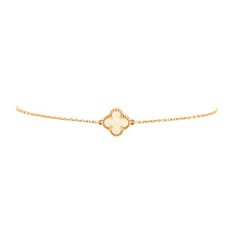Van Cleef & Arpels Sweet Alhambra Bracelet 18K Yellow Gold and Mother of Pearl
