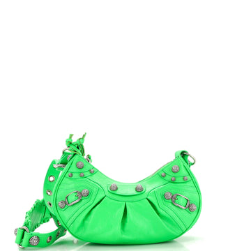 Balenciaga Le Cagole Giant Studs Shoulder Bag Leather with Crystals XS