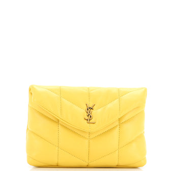 Saint Laurent LouLou Puffer Clutch Leather Small