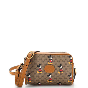 Gucci Disney Mickey Mouse Shoulder Bag Printed Mini GG Coated Canvas Mini