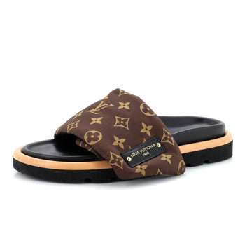 Louis Vuitton Women's Pool Pillow Comfort Mule Sandals Monogram Nylon