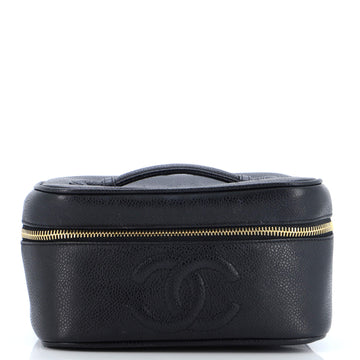 Chanel Vintage Timeless Cosmetic Case Caviar Medium