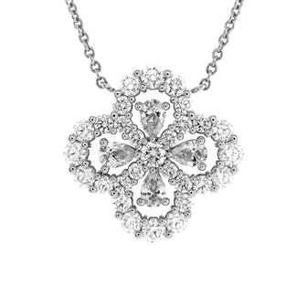 Harry Winston Loop Full Motif Pendant Necklace Platinum with Diamonds