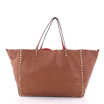 Rockstud Reversible Convertible Tote Leather Large