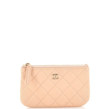 Chanel Classic O Case Pouch Quilted Caviar Mini