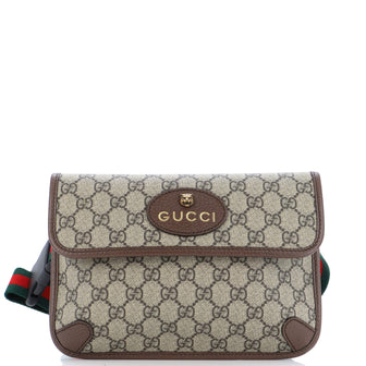 Gucci Neo Vintage Flap Belt Bag GG Coated Canvas