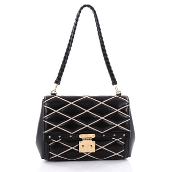 Louis Vuitton Pochette Flap Malletage Leather Black 2557601