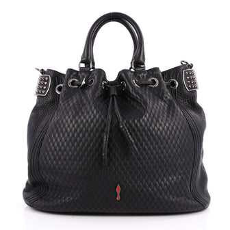 Christian Louboutin Dompteuse Bucket Bag Quilted Leather Black 2557701
