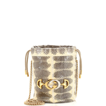 Gucci Zumi Bucket Bag Snakeskin Mini