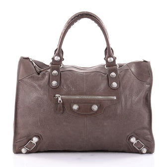 Weekender Giant Studs Handbag Leather