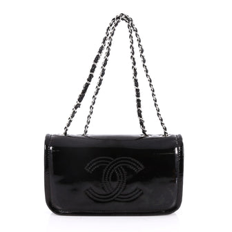 Chanel Lipstick Flap Crossbody Bag Patent Vinyl Small black 2558704