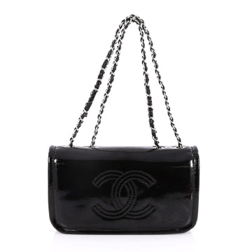 Chanel Lipstick Flap Crossbody Bag Patent Vinyl Small black 2558704