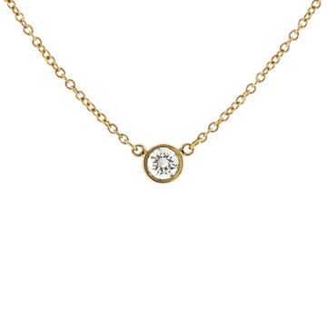 Tiffany & Co. Elsa Peretti Diamonds By The Yard Pendant Necklace 18K Yellow Gold and Diamond 0.14CT