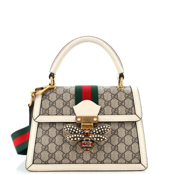 Gucci Queen Margaret Top Handle Bag GG Coated Canvas Small