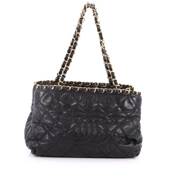 Chanel Chain Me Tote Quilted Calfskin Small Black 2559004