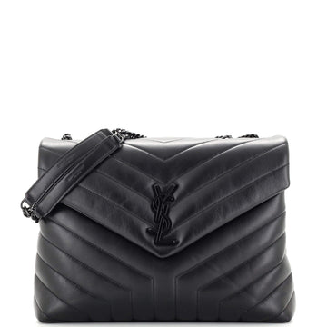 Saint Laurent Loulou Shoulder Bag Matelasse Chevron Leather Medium