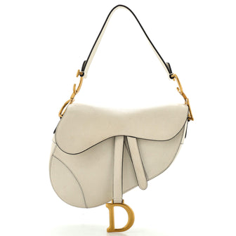 Christian Dior Saddle Handbag Leather Medium