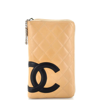 Chanel Cambon Zip Around Organizer Quilted Lambskin