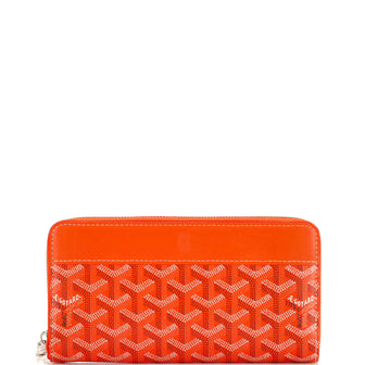 Goyard Matignon Zip Wallet Coated Canvas with Leather