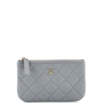Chanel Classic O Case Pouch Quilted Caviar Mini