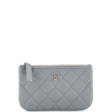 Chanel Classic O Case Pouch Quilted Caviar Mini